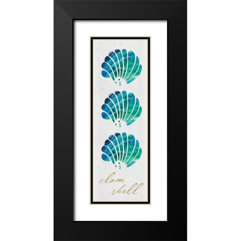 Clam Shell Panel Black Modern Wood Framed Art Print with Double Matting by Hogan, Melody