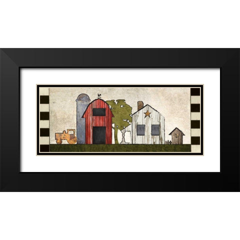 Primitive Countryside 3 Black Modern Wood Framed Art Print with Double Matting by Hogan, Melody