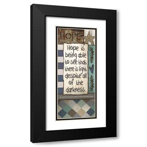 Primitive panels 2 Black Modern Wood Framed Art Print with Double Matting by Hogan, Melody
