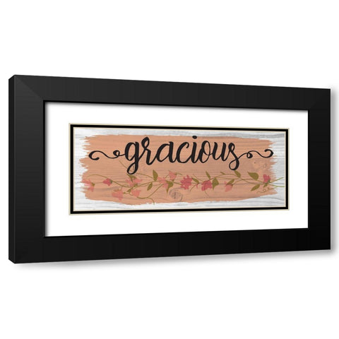 Curly Cue Gracious Color 4 Black Modern Wood Framed Art Print with Double Matting by Hogan, Melody