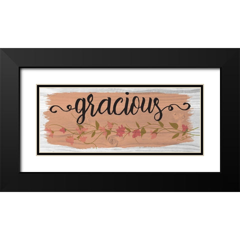 Curly Cue Gracious Color 4 Black Modern Wood Framed Art Print with Double Matting by Hogan, Melody