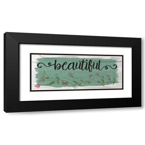 Curly Cue Beautiful Color 7 Black Modern Wood Framed Art Print with Double Matting by Hogan, Melody