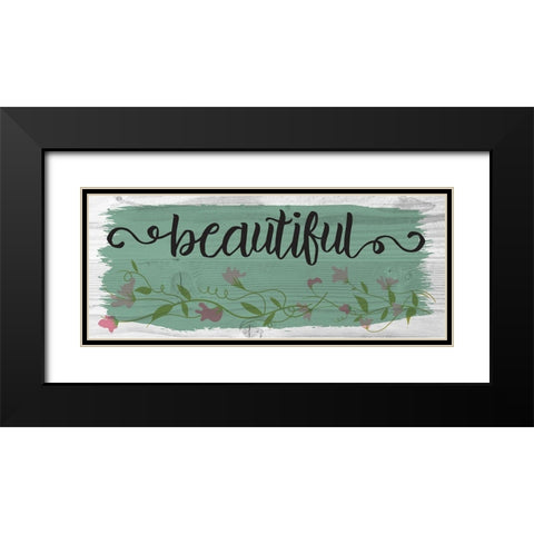 Curly Cue Beautiful Color 7 Black Modern Wood Framed Art Print with Double Matting by Hogan, Melody