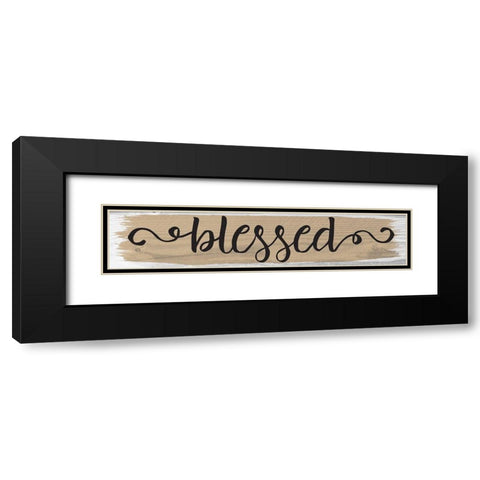 Curly Cue Signs 1 Black Modern Wood Framed Art Print with Double Matting by Hogan, Melody