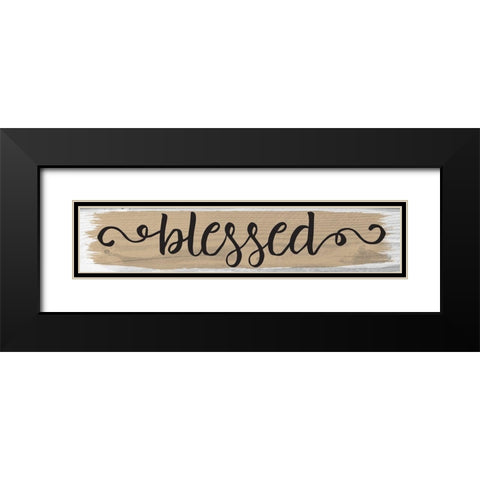Curly Cue Signs 1 Black Modern Wood Framed Art Print with Double Matting by Hogan, Melody