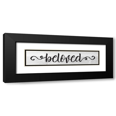 Curly Cue Signs 2 Black Modern Wood Framed Art Print with Double Matting by Hogan, Melody