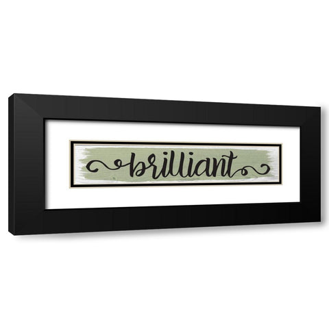 Curly Cue Color Signs 3 Black Modern Wood Framed Art Print with Double Matting by Hogan, Melody