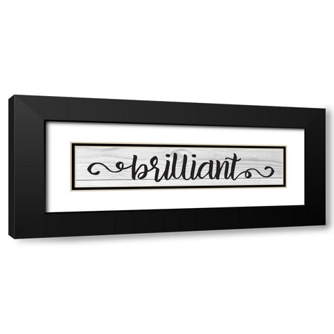 Curly Cue Signs 3 Black Modern Wood Framed Art Print with Double Matting by Hogan, Melody