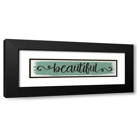 Curly Cue Color Signs 4 Black Modern Wood Framed Art Print with Double Matting by Hogan, Melody