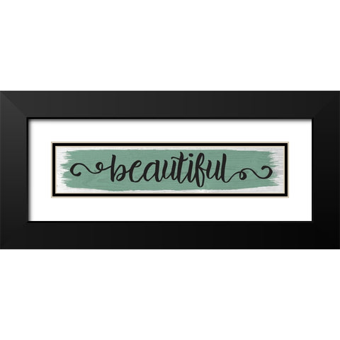 Curly Cue Color Signs 4 Black Modern Wood Framed Art Print with Double Matting by Hogan, Melody