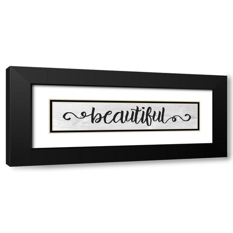 Curly Cue Signs 4 Black Modern Wood Framed Art Print with Double Matting by Hogan, Melody