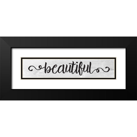 Curly Cue Signs 4 Black Modern Wood Framed Art Print with Double Matting by Hogan, Melody