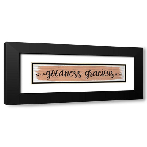 Curly Cue Color Signs 6 Black Modern Wood Framed Art Print with Double Matting by Hogan, Melody