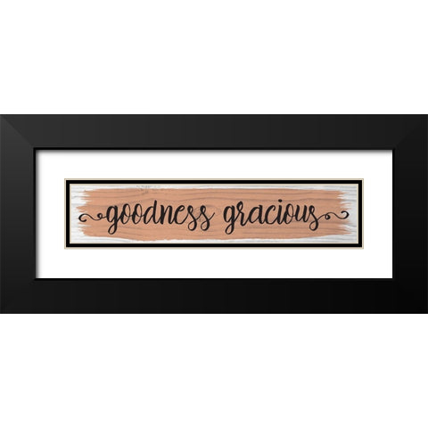 Curly Cue Color Signs 6 Black Modern Wood Framed Art Print with Double Matting by Hogan, Melody