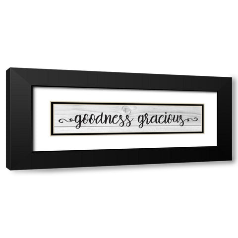 Curly Cue Signs 6 Black Modern Wood Framed Art Print with Double Matting by Hogan, Melody