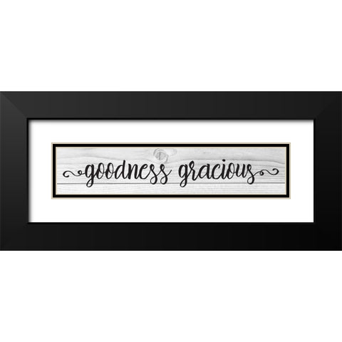 Curly Cue Signs 6 Black Modern Wood Framed Art Print with Double Matting by Hogan, Melody
