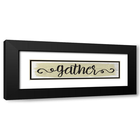 Curly Cue Color Signs 7 Black Modern Wood Framed Art Print with Double Matting by Hogan, Melody