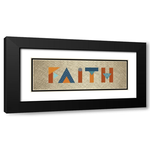 Mod Faith Black Modern Wood Framed Art Print with Double Matting by Hogan, Melody