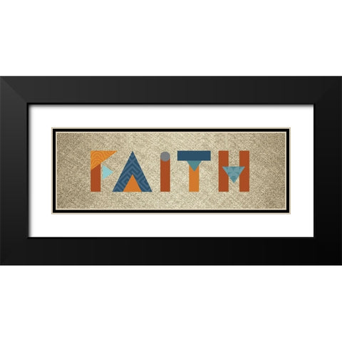 Mod Faith Black Modern Wood Framed Art Print with Double Matting by Hogan, Melody