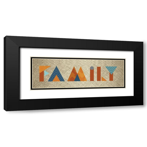 Mod Family Black Modern Wood Framed Art Print with Double Matting by Hogan, Melody