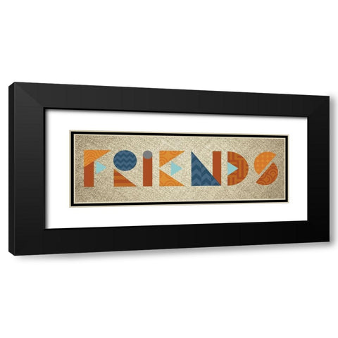 Mod Friends Black Modern Wood Framed Art Print with Double Matting by Hogan, Melody