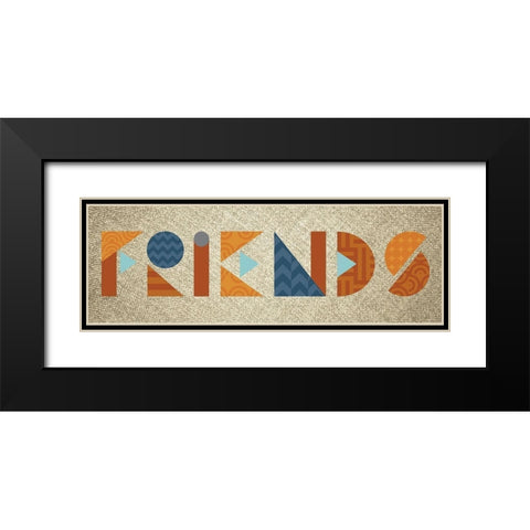 Mod Friends Black Modern Wood Framed Art Print with Double Matting by Hogan, Melody