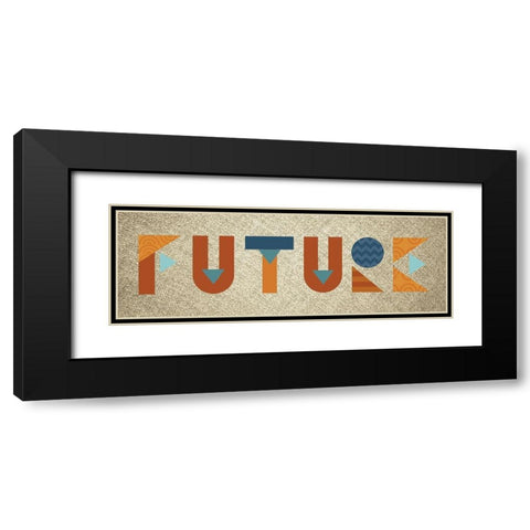 Mod Future Black Modern Wood Framed Art Print with Double Matting by Hogan, Melody
