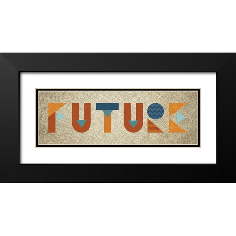 Mod Future Black Modern Wood Framed Art Print with Double Matting by Hogan, Melody