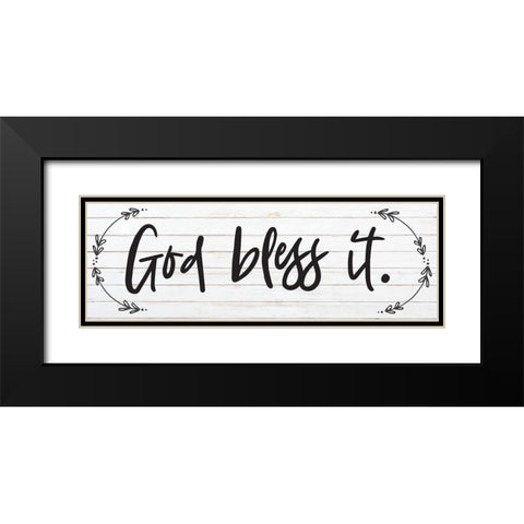 God Bless 3 Black Modern Wood Framed Art Print with Double Matting by Hogan, Melody