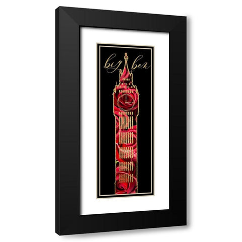 London Glam 1 Black Modern Wood Framed Art Print with Double Matting by Hogan, Melody