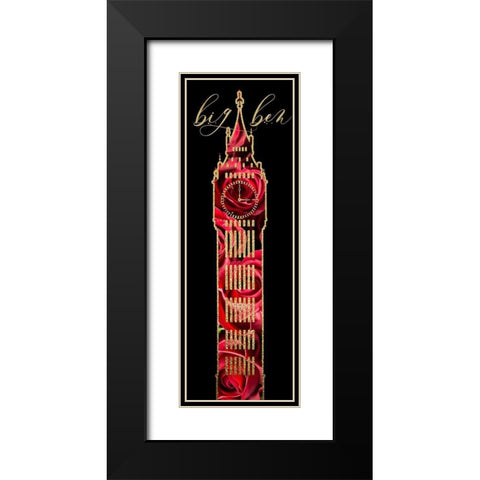 London Glam 1 Black Modern Wood Framed Art Print with Double Matting by Hogan, Melody