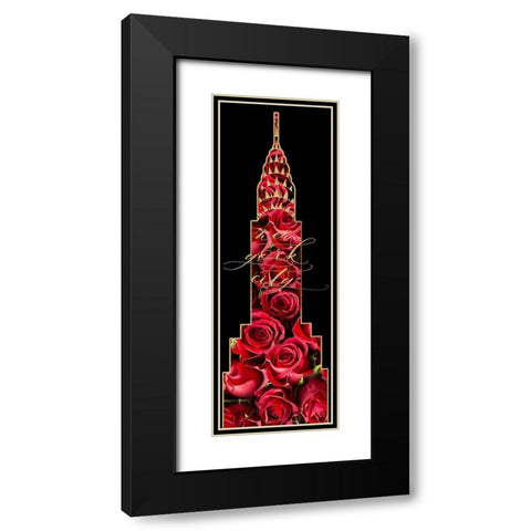 NYC Glam 1 Black Modern Wood Framed Art Print with Double Matting by Hogan, Melody