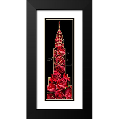 NYC Glam 1 Black Modern Wood Framed Art Print with Double Matting by Hogan, Melody