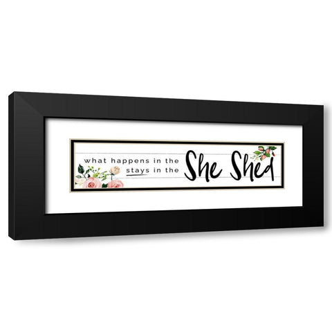 She Shet 3 Black Modern Wood Framed Art Print with Double Matting by Hogan, Melody
