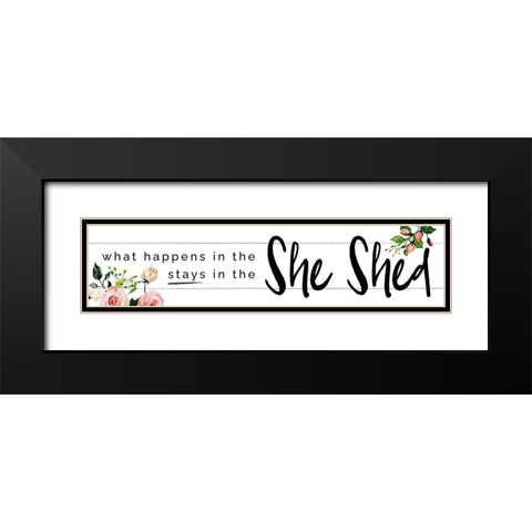 She Shet 3 Black Modern Wood Framed Art Print with Double Matting by Hogan, Melody