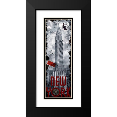 NYC Chrysler Building Black Modern Wood Framed Art Print with Double Matting by Hogan, Melody