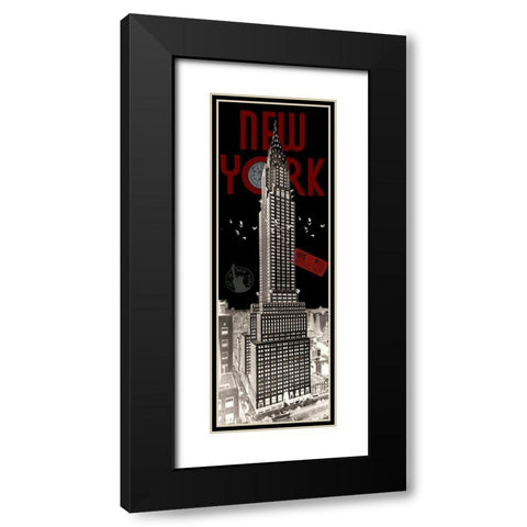 NYC Chrysler Building Inverse Black Modern Wood Framed Art Print with Double Matting by Hogan, Melody