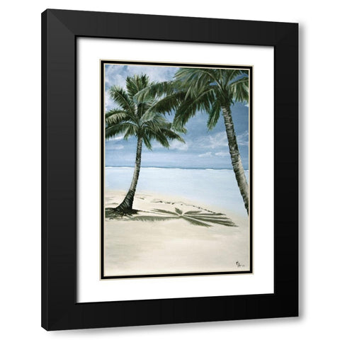 Solitude Paradise 1 Black Modern Wood Framed Art Print with Double Matting by Hogan, Melody