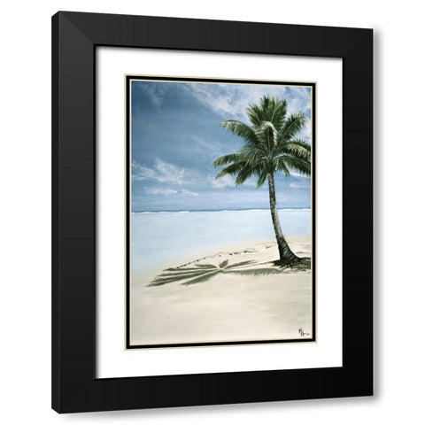 Solitude Paradise 2 Black Modern Wood Framed Art Print with Double Matting by Hogan, Melody