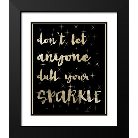 Your Sparkle Black Modern Wood Framed Art Print with Double Matting by Hogan, Melody