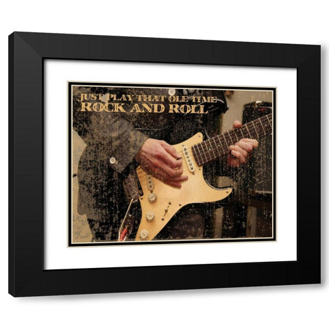 Grunge Musicians 1 Black Modern Wood Framed Art Print with Double Matting by Hogan, Melody