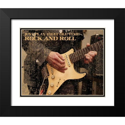 Grunge Musicians 1 Black Modern Wood Framed Art Print with Double Matting by Hogan, Melody