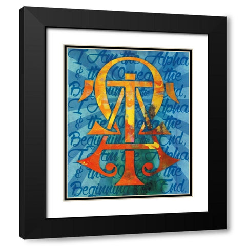 Alpha Confirmation 1 Black Modern Wood Framed Art Print with Double Matting by Hogan, Melody