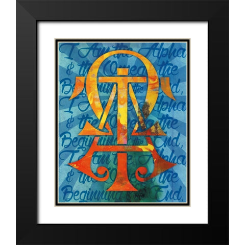 Alpha Confirmation 1 Black Modern Wood Framed Art Print with Double Matting by Hogan, Melody