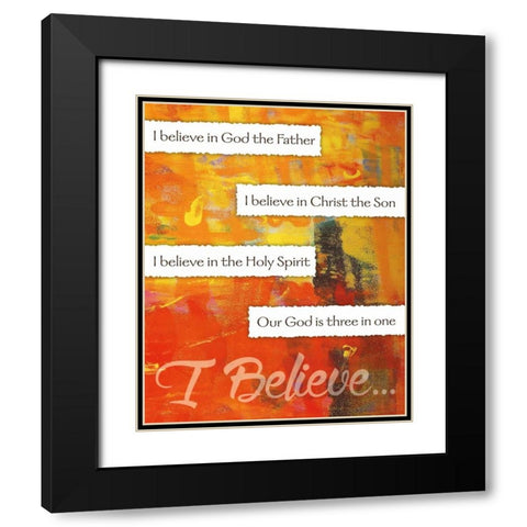I Believe Confirmation 4 Black Modern Wood Framed Art Print with Double Matting by Hogan, Melody