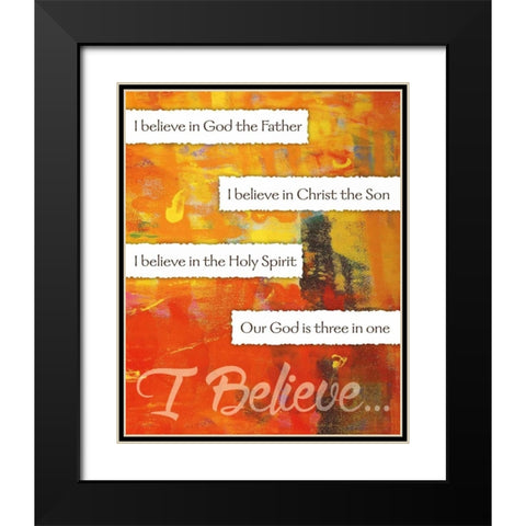 I Believe Confirmation 4 Black Modern Wood Framed Art Print with Double Matting by Hogan, Melody