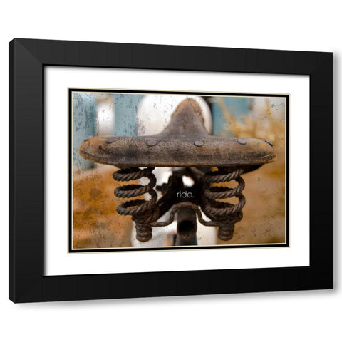 Saddle Up Black Modern Wood Framed Art Print with Double Matting by Hogan, Melody