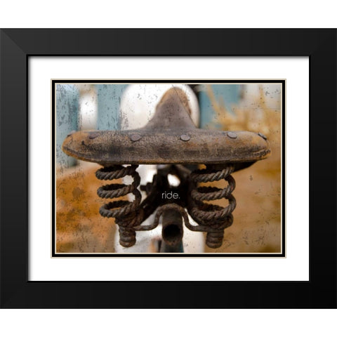 Saddle Up Black Modern Wood Framed Art Print with Double Matting by Hogan, Melody