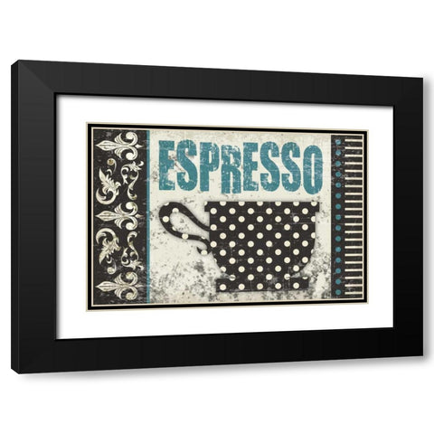 Expresso Buenisimo Black Modern Wood Framed Art Print with Double Matting by Hogan, Melody