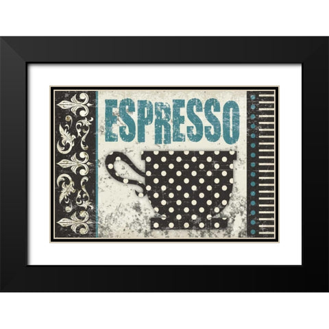 Expresso Buenisimo Black Modern Wood Framed Art Print with Double Matting by Hogan, Melody